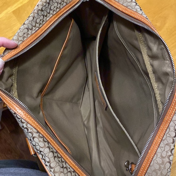 Material Coach briefcase with leather trim - Picture 6 of 6